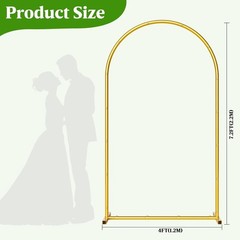 7.2FT Metal Wedding Arch Backdrop Stand,Stable Balloon Arch Frame for Wedding…