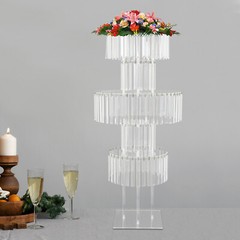 Flower Stand for Wedding, Crystal Flower Stand 5-Tier