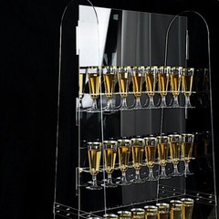 5 feet Clear 5-Tier Acrylic Wine Glass Rack Champagne Flute HOLDER STAND Party
