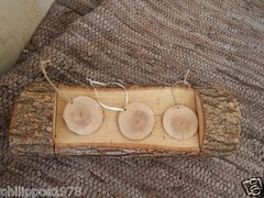 6 wooden tags from greek olive branch or other – wedding decoration -wood slice