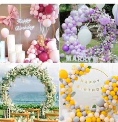 7.2FT Wedding Arch Metal Round Backdrop Stand Circle Wedding Balloon Arch Frame