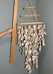 Beach Wedding Archway Hanging Seashell Decor Large Oyster Mobile, Oyster Expo