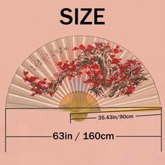 Giant Decorative Folding Wall Fan Bamboo Chinese Style Wedding Backdrop Decor