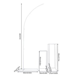 Ballon Arch Stand And 2 Wedding Flower Stands, Arch Backdrop Stand For Parties