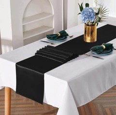 10 Pcs Satin Table Runner Wedding Banquet Decoration (12″X108″) Tablecloth Party