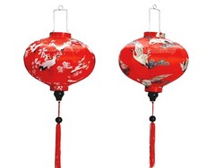 Set 2 Vietnam bamboo silk lanterns Flower fabric Wedding Lanterns – Buyer color
