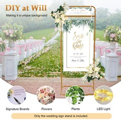 Wedding Sign Stand, Gold Large Welcome Sign Frame, Seating Chart Frame,