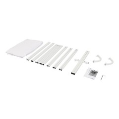 White Metal Backdrop Stand 2 × 0.5 × 2 m With Cloth Cover Wedding Arch