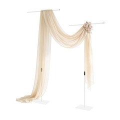 2pcs White Wedding Backdrop Stands Adjustable Stands With A Height Of 94cm-247cm