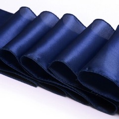 100 Navy Blue Satin Chair Sashes Silky Sateen Chair Bows wedding party décor