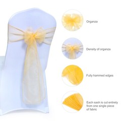 Organza Chair Sashes Bow + Satin Table Runner Wedding Party Decoration-FREE SHIP