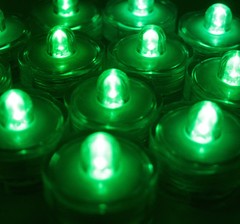 48 Pack Green Submersible Bright Battery Operated LED Tea Light Wedding