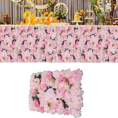 12pcs Artificial Flower Panels 24″x16″ Romantic Floral Backdrop Wedding Decor