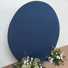 NAVY BLUE 7.5 ft Fitted Spandex Round BACKDROP STAND COVER Party Wedding