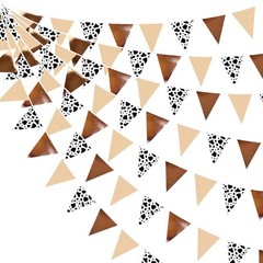 32Ft Cow Party Decorations Western Cowboy Triangle Flag Fabric Banner Pennant…