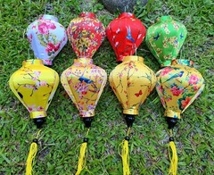 Set 16 Vietnam Silk Lanterns: Small Lamp Wedding Decor, Outdoor Garden Lantern