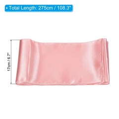 10Pcs 7″x108″ Satin Chair Sashes Ties Chair Bows Decorative Ribbon Rose Gold