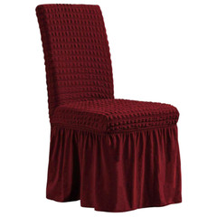 1/2/4/6pcs Stretch Elastic Dining Room Chair Covers Spandex Slipcover with Skirt