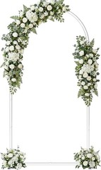 7.2FT Metal Wedding Arch Backdrop Stand for Wedding Ceremony Birthday Party Gold