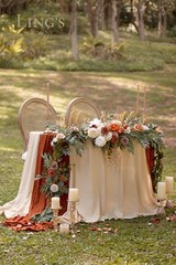 Ling’s Moment Fall 9FT Flower Garland for Backdrop Decorations – Wedding Arch…