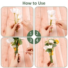 300 PCS Floral Wire Stems, COIDEA 26 Gauge 14 Inch Artificial 26 Gauge, Green