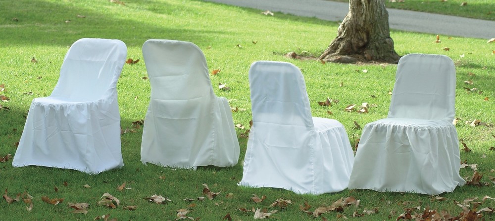 Cotton Polyester Fabric Chair Covers Wedding Banquet Restaurant Outdoor Dinner