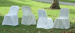 Cotton Polyester Fabric Chair Covers Wedding Banquet Restaurant Outdoor Dinner