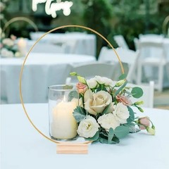 4 Pack 10 inches Metal Floral Hoop, Gold Wreath Rings for Craft Macrame Rings…