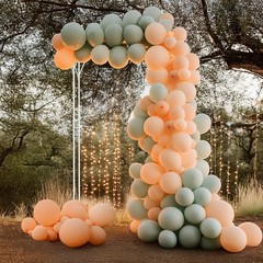 7.5FT Round Balloon Arch Stand Wedding Backdrop Party Decor Climbing Plant Arbor