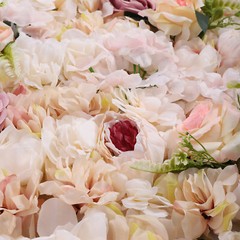 6XFlower Wall Panel Floral Backdrop Pink Yellow Wedding Party Flower Wall Decor