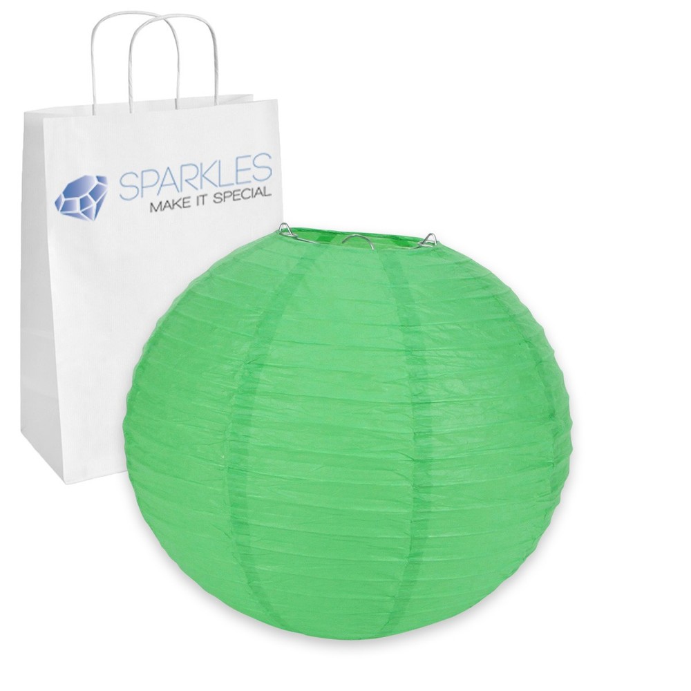 5 pcs 6″ inch Chinese Paper Lantern – Green – Wedding Party Event Decoration ud