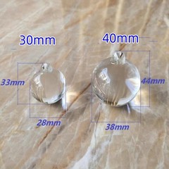 5pcs 40mm Crystal Smooth Ball Clear 1Hole Crystal Hanging Wedding Light Pendant