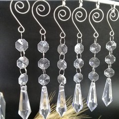 20Pcs Acrylic Crystal Pendant Ornament Chandelier Wedding Centerpiece Tree Decor