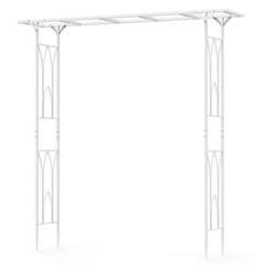 82″ Iron Metal Garden Gate Pergola Pavilion Arch Outdoor Lawn f/ Climbing Plant