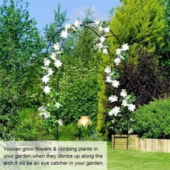 7.9 FT Black Metal Arch For Wedding Party Bridal Prom Garden Floral Decoration