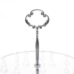 4-Piece Silver Round Cake Stand Set Detachable Metal Dessert Display