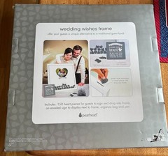 wedding wishes frame with customizable message heart pieces