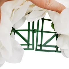 6X Artificial Flower Wall 15×15″ White Dahlia Purple Rose Panels Wedding Decor