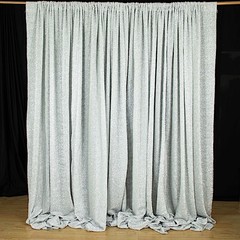 Metallic Silver BACKDROP 20×10 ft Spandex Party Wedding Light Gray Home
