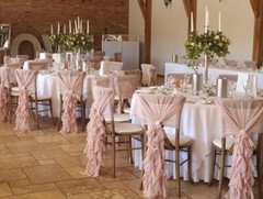 CHAIR COVER WEDDING CHIFFON HOODS WITH RUFFLES DECOR WEDDING SPECIAL EVENT