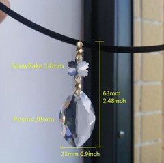 10pcs Clear 38mm Crystal Dorp Hanging Chandelier Lamp Parts Pendant Gold Bowties