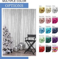 4PCS Fuchsia Sequin Backdrop Curtain, 2FT x 8FT – Perfect for Weddings & Parties