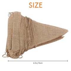3.7M Rustic Jute Hessian Burlap Lace Bunting Shabby Chic Wedding Banner X1E8