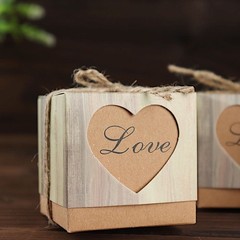 25 Natural Favor Boxes Rustic Wooden Design Party Gift Holders Party Decorations