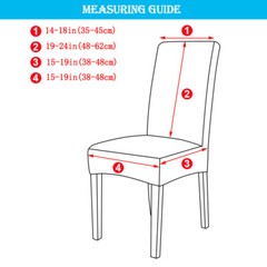 1/4/6pcs Spandex Dining Room Chair Covers Print Chair Seat Slipcover Anti-dirty