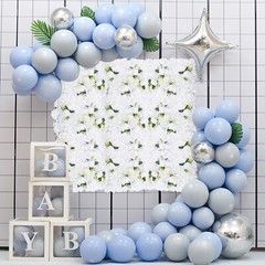 6 Pcs Artificial Wedding Silk Flower Wall Decor Background Rose Floral Panels