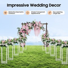 Acrylic Wedding Flower Stand, 10Pcs Clear Acrylic Flower Stands