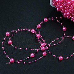 100 Feet Ivory Artificial Pearl String Beads – Ideal for Wedding Decorations