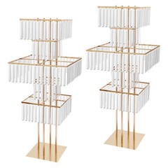 2PCS Wedding Flower Stand, 5 Tier Flower Display Stand, Modern Flower Vase Stand