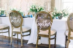 Better Together Chair Signs,Wedding Bride And Groom Signs for Bridal Shower B…